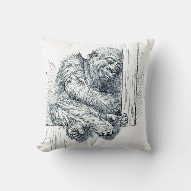 Dagen för vila - Young Ape Gorilla Kudde (Framsida)