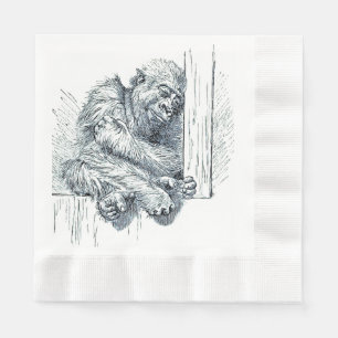 Dagen för vila - Young Ape Gorilla Pappersservett