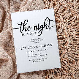 Dagen före det enkla och eleganta repetitionsmidda inbjudningar