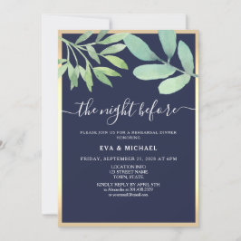 Dagen före Navy Blue Rehearsal Dinner  Inbjudningar