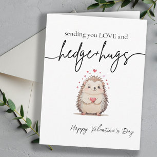 Dagen Hedgehog Valentine för akut och enkel vatten Kort