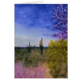 Dagen i den Arizona öknen landskap utanför Hälsningskort