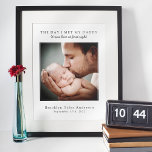 Dagen jag träffade min pappa Photo Fars dag Keepsa Poster<br><div class="desc">Lägg till ett foto av baby den dag de träffade sin pappa,  liksom deras namn och födelsedatum för en gåva som pappa kommer att få för evigt!</div>