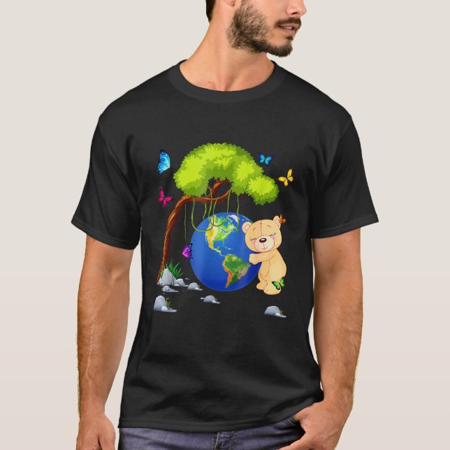 Dagen Koala Bear Lycklig Earth Day 2021 T Shirt (Framsida)