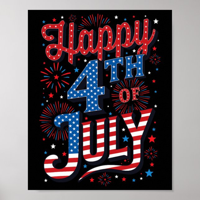 Dagen Lycklig 4 juli Poster (Framsidan)