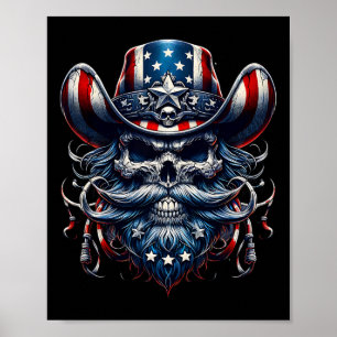 Dagen mot USA: s patriot slog i Skull! 4 juli 2024 Poster