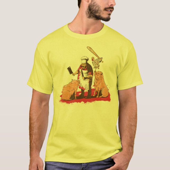 Dagen som mat som tillbaka slåss t shirt (Framsida)