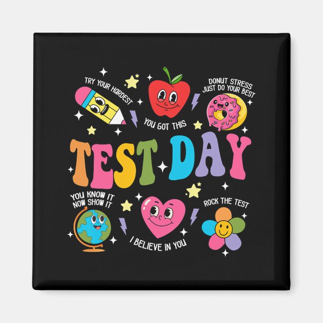 Dagen Sten testdagen Motivational Teacher Magnet (Framsidan)