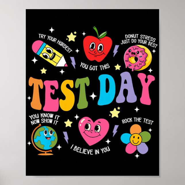 Dagen Sten testdagen Motivational Teacher Poster (Framsidan)