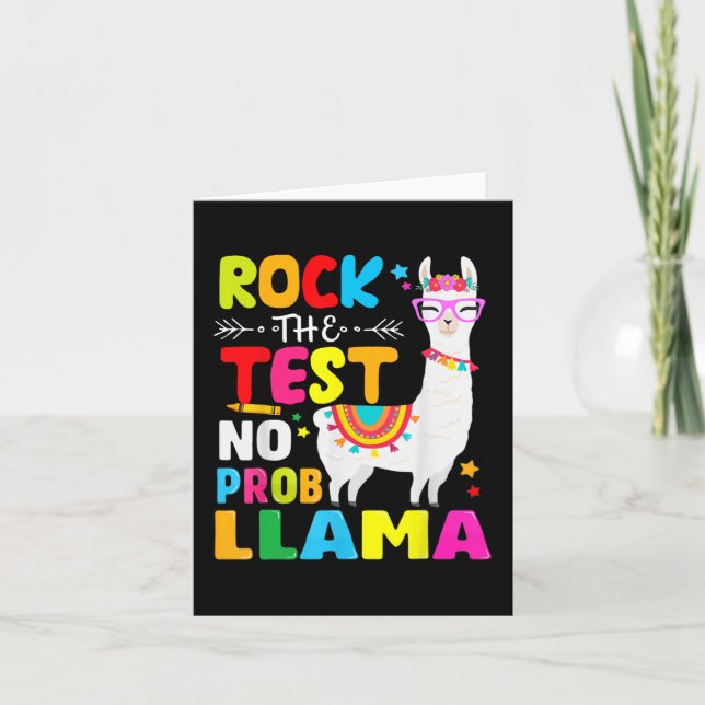 Dagen Sten: Testning av professor Llama Llama-lära Kort (Framsida)