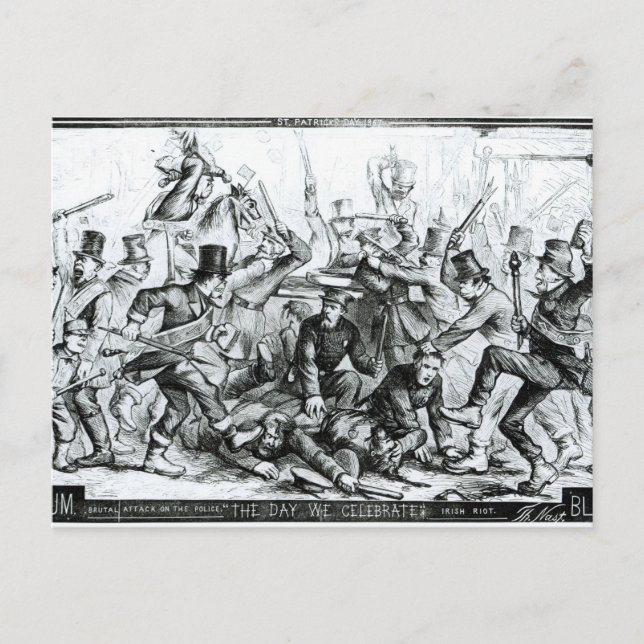 Dagen vi firar, från Harpers Weekly 1867 Vykort (Framsida)