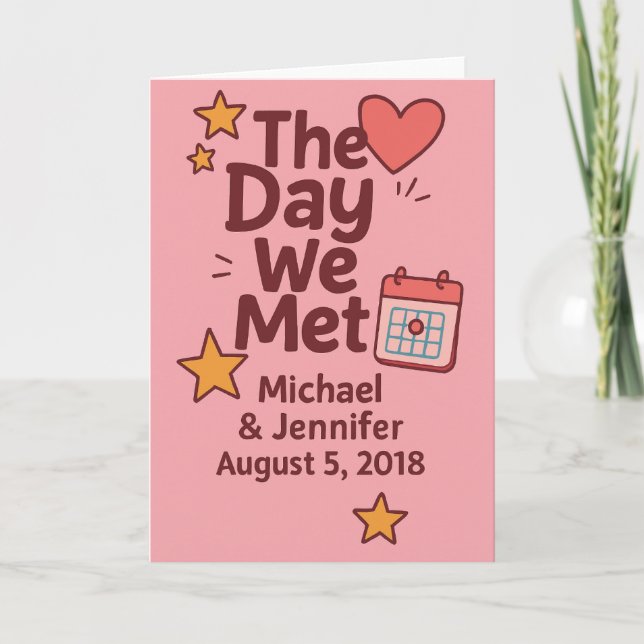 Dagen Vi Möttes – Paret Kort (Framsida)