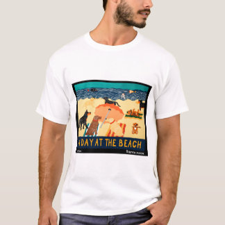 Dagen vid Beach - Stephen Huneck Tee Shirt