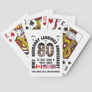 DAGENS 80-årsjubileum NORMANDY LANDINGS WW2 Casinokort