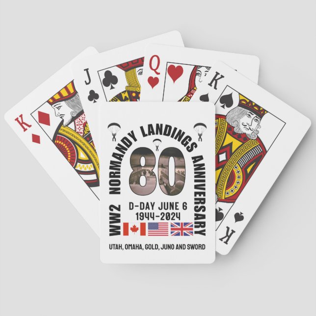 DAGENS 80-årsjubileum NORMANDY LANDINGS WW2 Casinokort (Baksidan)