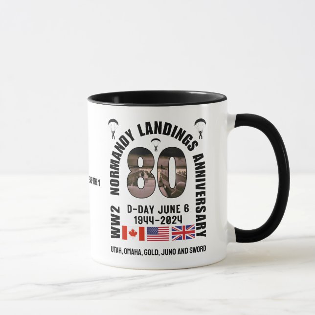 DAGENS 80-årsjubileum NORMANDY LANDINGS WW2 Mugg (Höger)