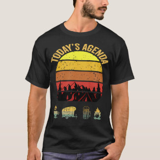 Dagens Agenda Camping Kaffe Upppumpningsbar Vagn Ö T Shirt