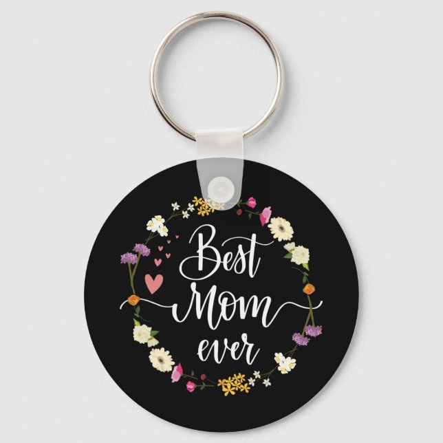 Dagens bästa Mamma ger någonsin gåvor från dotter  Nyckelring (Framsida)