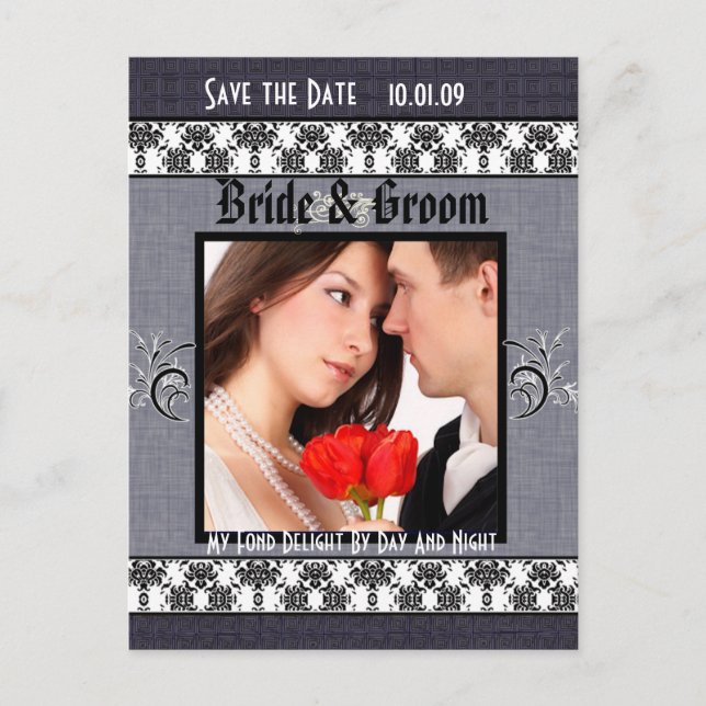 Dagens bästa pris! Spara datumet med ditt foto Meddelande Vykort (Framsida)