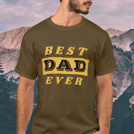 Dagens bästa svarta Gult i Pappa Far,  T Shirt<br><div class="desc">Den moderna bästa Pappa-Gulten,  svart typografi T-Shirt. Söt keepy för en pappa.</div>