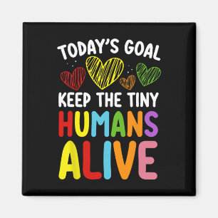 Dagens Behålla för den lilla människan Alive Cute Magnet