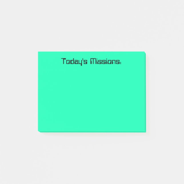 Dagens beskickningar för turkos post-it block (Framsida)