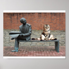 Dagens besökare inkluderade en ENORM katt. Poster