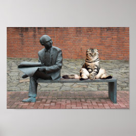 Dagens besökare inkluderade en ENORM katt. Poster
