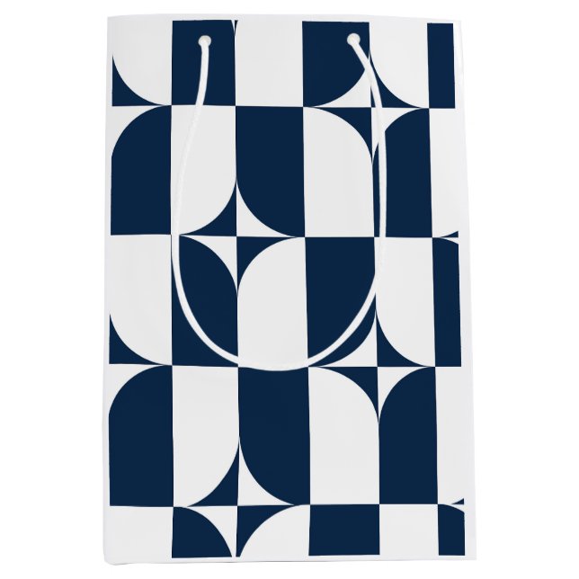 Dagens blå och vita medelårhundrade moderna (Framsidan)