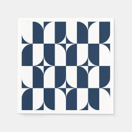 Dagens blå och vita medelårhundrade moderna pappersservett