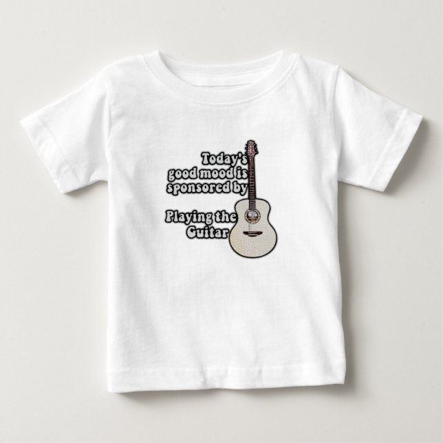 Dagens bra är sponsrad av gitarren. t shirt (Framsida)