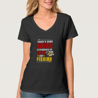 Dagens Bra Mood bärs av öl och fiske T Shirt