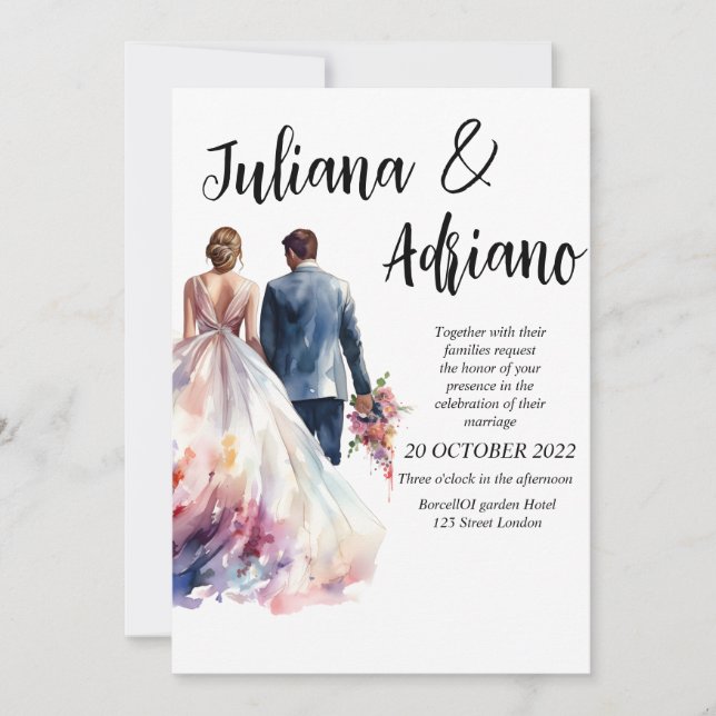 Dagens bröllopen kort för röntgenfärgsmagasin (Framsida)