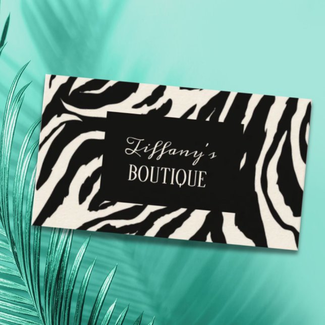 Dagens chic Zebra tryck-Affärskort Visitkort (modern chic girly Zebra print Business Cards)