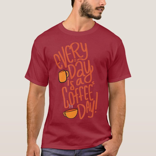 Dagens Coffee Bartender eller Coffee Älskare T Shirt (Framsida)