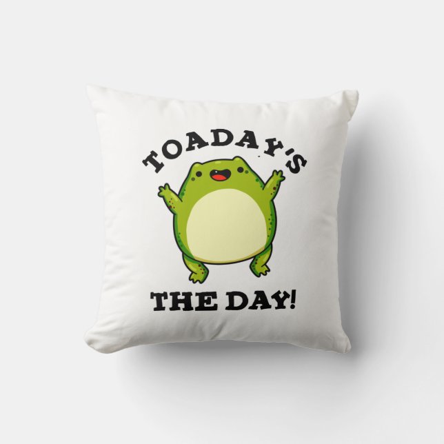 Dagens dag, den vackra Toad Pun Kudde (Framsida)