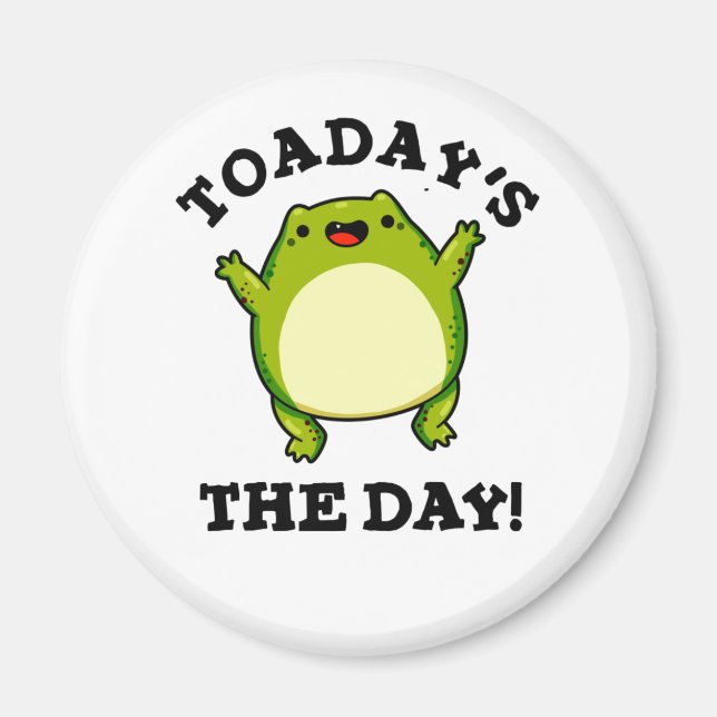 Dagens dag, den vackra Toad Pun Magnet (Framsidan)