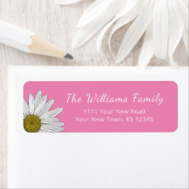 Dagens Daisy Returadress för akut Rosa Etikett