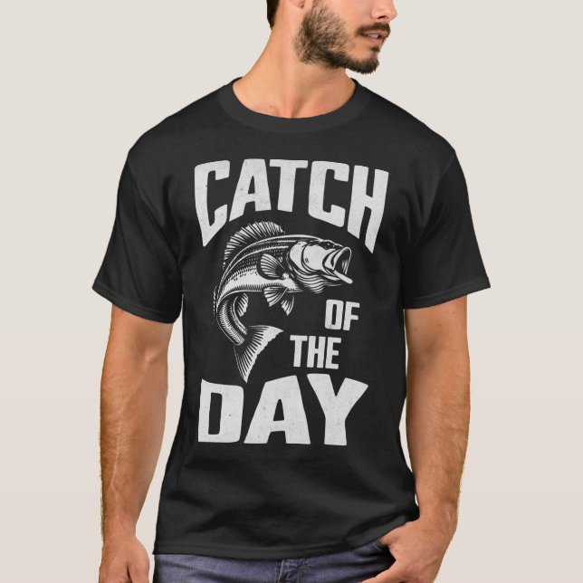 Dagens fångst fiske t shirt (Framsida)