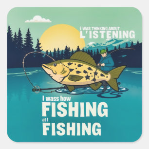 Dagens fångster: ett humoristiskt fiske Äventyr Fyrkantigt Klistermärke