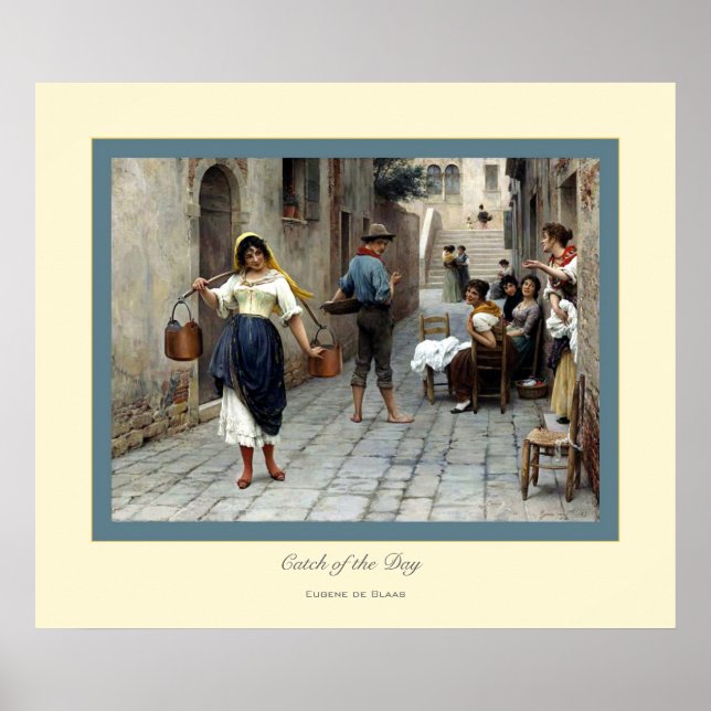 Dagens fångster ~ Eugene de Blass Poster (Framsidan)