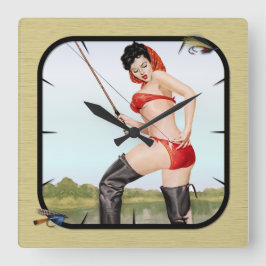 Dagens Fångstungande pigghöjd Fyrkantig Klocka