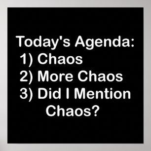 Dagens föredragningslista: Chaos Poster