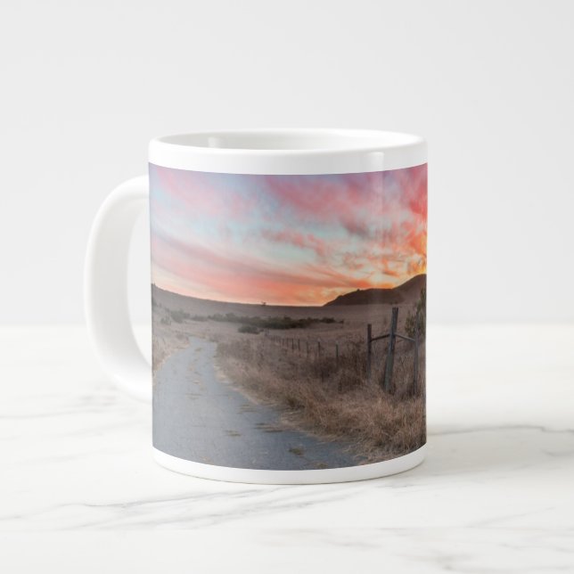 Dagens första solnedgång jumbo mugg (Framsida vänster)