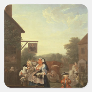 Dagens fyra gånger: Kväve, 1736 Fyrkantigt Klistermärke