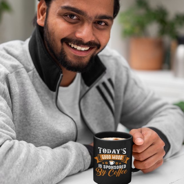 Dagens Goda Humör Stöds Av Kaffe Roligt Mugg (Skapare uppladdad)
