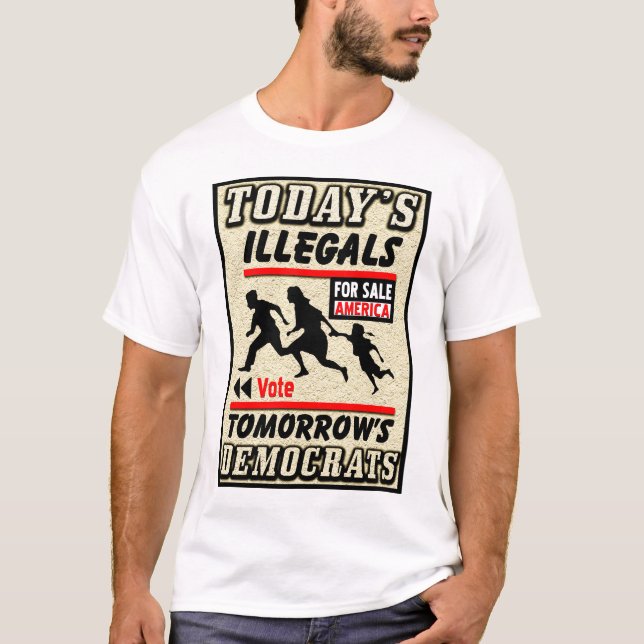 Dagens Illegals: Morgondag demokrater! T-shirt (Framsida)