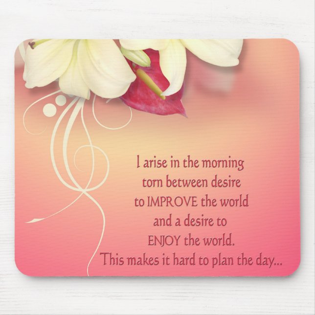 Dagens inspiration musmatta (Framsidan)