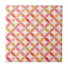 Dagens kretsar i den moderna rosa röda orangen kakelplatta