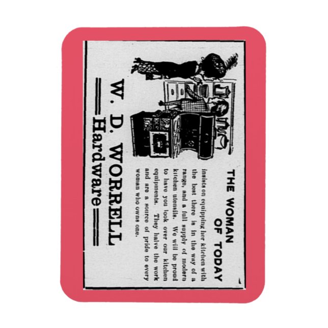 Dagens kvinna i Stove Ad Magnet (Vertikal)